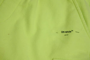 OFFWHITE オフホワイト セットアップ スウェットパンツ コットン ネオンイエロー サイズL 美品 中古 4c071981 