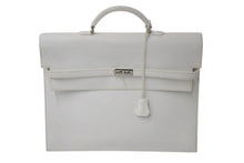 Load image into Gallery viewer, HERMES エルメス KELLY DEPECHES 38 ケリーデペッシュ38 ビジネスバッグ □J刻印 エプソン ホワイト シルバー金具 美品 中古 4c071988