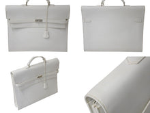 Load image into Gallery viewer, HERMES エルメス KELLY DEPECHES 38 ケリーデペッシュ38 ビジネスバッグ □J刻印 エプソン ホワイト シルバー金具 美品 中古 4c071988