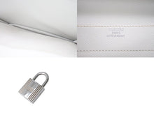 Load image into Gallery viewer, HERMES エルメス KELLY DEPECHES 38 ケリーデペッシュ38 ビジネスバッグ □J刻印 エプソン ホワイト シルバー金具 美品 中古 4c071988