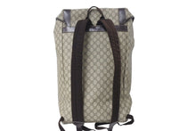 Load image into Gallery viewer, GUCCI グッチ インターロッキングG GGスプリーム バックパック コーティングキャンバス ベージュ ブラウン シルバー 美品 中古 4c072001