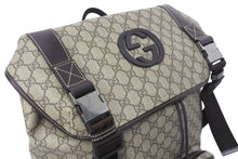 Load image into Gallery viewer, GUCCI グッチ インターロッキングG GGスプリーム バックパック コーティングキャンバス ベージュ ブラウン シルバー 美品 中古 4c072001