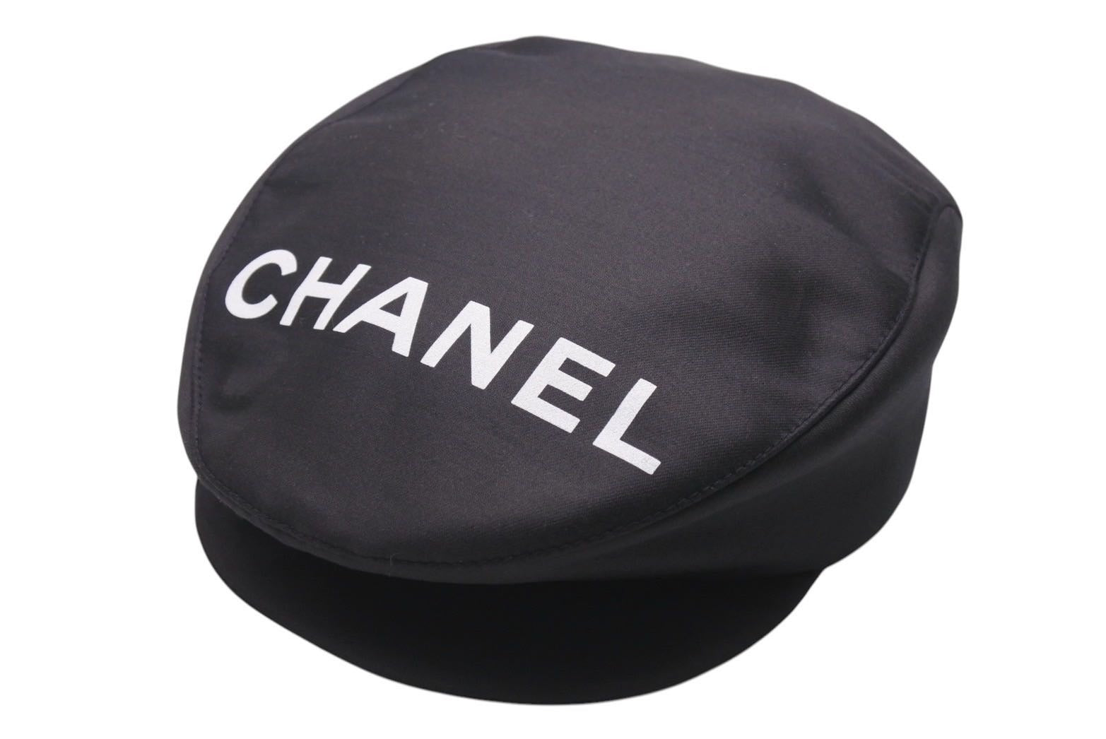 新品未使用 CHANEL シャネル ロゴ ハンチング ブラック 帽子