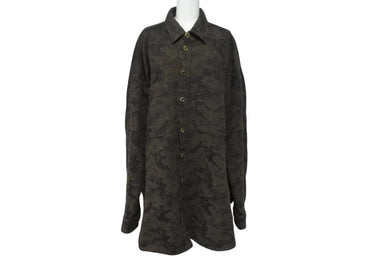 FAITH CONNEXION フェイスコネクション ウールオーバーサイズカモロングシャツ 迷彩 サンプル 美品 中古 4c072413