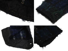 Load image into Gallery viewer, FAITH CONNEXION フェイスコネクション ウールオーバーサイズチェックロングシャツ X1819T00010 ネイビー グリーン Mサイズ 美品 中古 4c072414