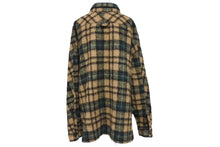 Load image into Gallery viewer, FAITH CONNEXION フェイスコネクション ウールオーバーサイズチェックロングシャツ X1801T18000 ブラウン グリーン Mサイズ 美品 中古 4c072415