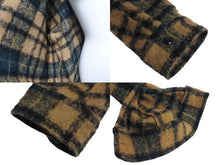 Load image into Gallery viewer, FAITH CONNEXION フェイスコネクション ウールオーバーサイズチェックロングシャツ X1801T18000 ブラウン グリーン Mサイズ 美品 中古 4c072415