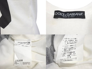 DOLCE&GABBANA ドルチェアンドガッバーナ タンクトップ ノースリーブ DGロゴ 38 ホワイト 美品 中古 4c072426