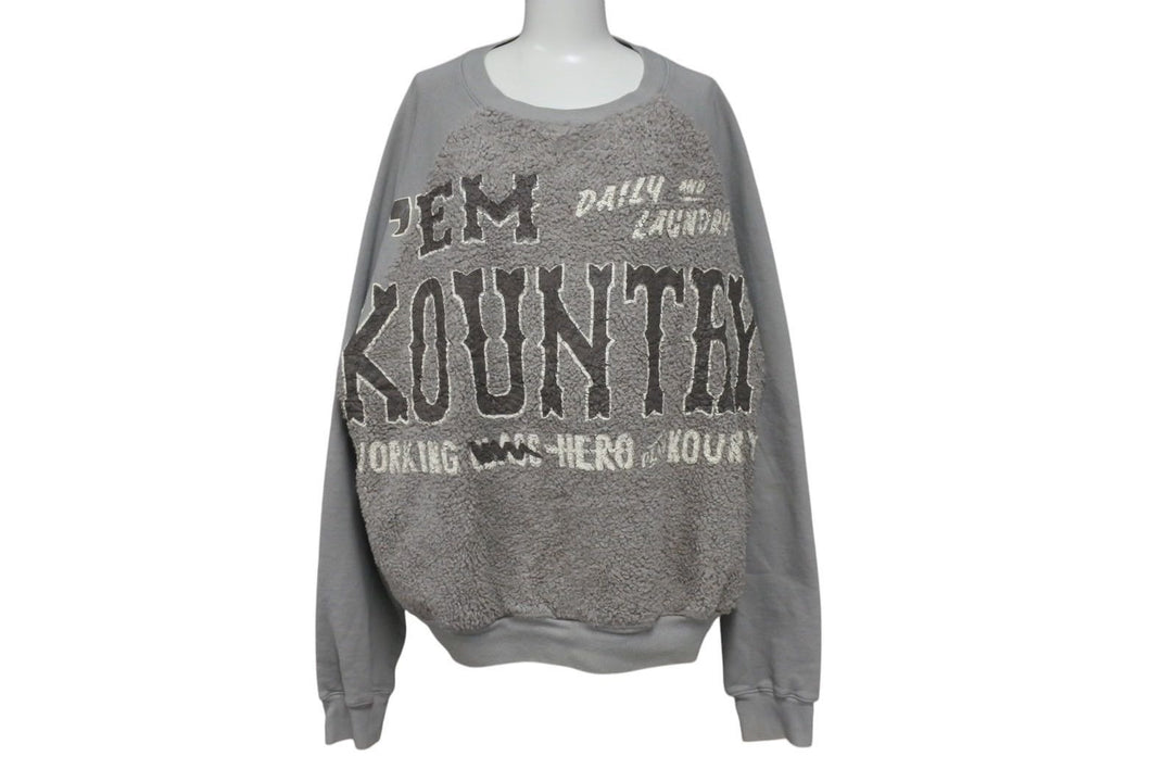 KAPITAL キャピタル Grizzly Print Sweat グリズリー プリント スウェット グレー コットン K2311LC170 サイズ2 美品 中古 4c072429