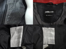 Load image into Gallery viewer, pellepelle ペレペレ レザージャケット サイズ58 ラインストーン スタッズ レザー ブラック レッド 良品 中古 4c072431