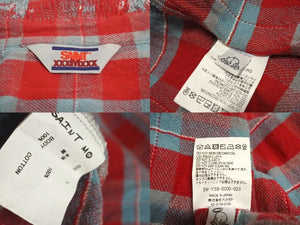 極美品 SAINT MICHAEL セントマイケル FRNL CHECK SHIRT フランネルチェックシャツ SM-YS8-0000-023 サイズL 24SS 中古 4c072464 