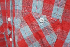 極美品 SAINT MICHAEL セントマイケル FRNL CHECK SHIRT フランネルチェックシャツ SM-YS8-0000-023 サイズL 24SS 中古 4c072464 