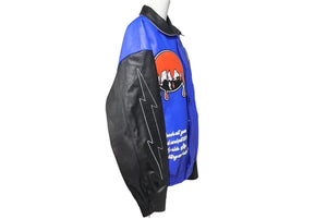 極美品 SAINT MICHAEL セントマイケル デニムティアーズ デニムティアーズ HOLY GRAIL VARSITY Jacket ジャケット スタジャン XL 中古 4c072466 