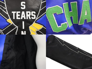 極美品 SAINT MICHAEL セントマイケル デニムティアーズ デニムティアーズ HOLY GRAIL VARSITY Jacket ジャケット スタジャン XL 中古 4c072466 