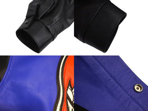 極美品 SAINT MICHAEL セントマイケル デニムティアーズ デニムティアーズ HOLY GRAIL VARSITY Jacket ジャケット スタジャン XL 中古 4c072466 