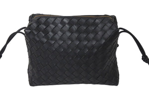 BOTTEGA VENETA ボッテガヴェネタ イントレチャート ショルダーバッグ 723548 ブラック レザー ゴールド金具 美品 中古 4c072472