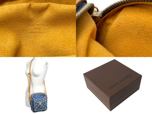 [USED/中古]LOUIS VUITTON ルイ・ヴィトン ショルダーバッグ M95348 カメラ バッグ ブルー モノグラムデニム レザー ゴールド金具 Bランク 中古 4b003928