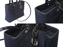 Load image into Gallery viewer, CHRISTIAN DIOR クリスチャンディオール LADYDIOR レディディオール カナージュ 2WAY ショルダー ハンドバッグ MA1929 美品 中古 4c072498
