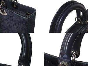 CHRISTIAN DIOR クリスチャンディオール LADYDIOR レディディオール カナージュ 2WAY ショルダー ハンドバッグ MA1929 美品 中古 4c072498
