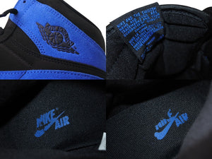 極美品 NIKE ナイキ AIR JORDAN1 エアージョーダン1 RETRO High Royal レトロ ハイ ロイヤル ブルー ブラック サイズ30 中古 4c072537