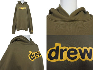 drew house ドリューハウス secret シークレット セットアップ パーカー パンツ カーキ イエロー ブラック サイズXL/M美品 中古 4c072548
