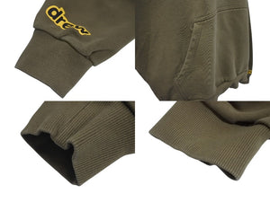 drew house ドリューハウス secret シークレット セットアップ パーカー パンツ カーキ イエロー ブラック サイズXL/M美品 中古 4c072548