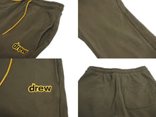 Load image into Gallery viewer, drew house ドリューハウス secret シークレット セットアップ パーカー パンツ カーキ イエロー ブラック サイズXL/M美品 中古 4c072548