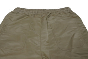ASTRUM アストルム ナイロンパンツ ボトムロゴ レーザー製 コットン ベージュ ブラック サイズM 美品 中古 4c072549 
