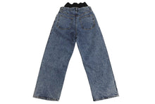 Load image into Gallery viewer, 新品未使用 Alaia アライア Wide Leg Denim Jeans With Stretch Knit Waistband デニムパンツ ジーパン AA9P01556T 中古 4c072581
