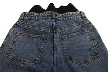 Load image into Gallery viewer, 新品未使用 Alaia アライア Wide Leg Denim Jeans With Stretch Knit Waistband デニムパンツ ジーパン AA9P01556T 中古 4c072581
