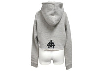 Load image into Gallery viewer, CHROME HEARTS クロムハーツ ジップアップ パーカー ダガー クロスパッチ サイズM グレー 美品 中古 4c072583