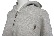 Load image into Gallery viewer, CHROME HEARTS クロムハーツ ジップアップ パーカー ダガー クロスパッチ サイズM グレー 美品 中古 4c072583