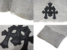 Load image into Gallery viewer, CHROME HEARTS クロムハーツ ジップアップ パーカー ダガー クロスパッチ サイズM グレー 美品 中古 4c072583