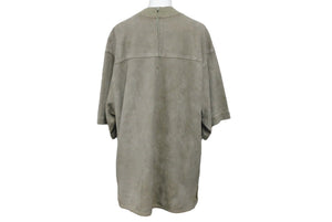 HERMES エルメス インディアン 先住民 半袖Tシャツ トップス スウェードレザー カーキ ブラウン 美品 中古 4c072584