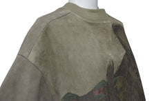 Load image into Gallery viewer, HERMES エルメス インディアン 先住民 半袖Tシャツ トップス スウェードレザー カーキ ブラウン 美品 中古 4c072584