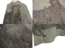 Load image into Gallery viewer, HERMES エルメス インディアン 先住民 半袖Tシャツ トップス スウェードレザー カーキ ブラウン 美品 中古 4c072584
