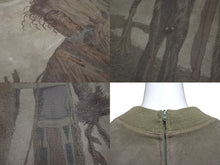 Load image into Gallery viewer, HERMES エルメス インディアン 先住民 半袖Tシャツ トップス スウェードレザー カーキ ブラウン 美品 中古 4c072584