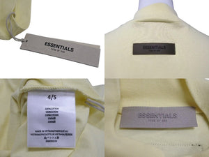 新品未使用 ESSENTIALS エッセンシャル FEAR OF GOD フィアオブゴッド 半袖Tシャツ ベトナム製 コットン イエロー サイズ4/5 中古 4c072585