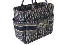 Load image into Gallery viewer, Christian Dior クリスチャンディオール ブックトート トートバッグ 50-MA-0230 オブリーク ネイビー キャンバス 良品 中古 4c072588