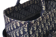 Load image into Gallery viewer, Christian Dior クリスチャンディオール ブックトート トートバッグ 50-MA-0230 オブリーク ネイビー キャンバス 良品 中古 4c072588