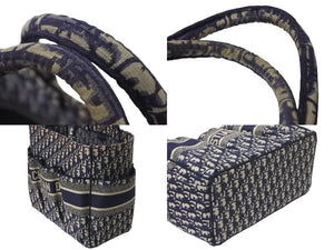 Christian Dior クリスチャンディオール ブックトート トートバッグ 50-MA-0230 オブリーク ネイビー キャンバス 良品 中古 4c072588