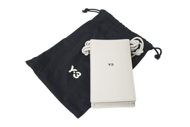 新品未使用 Y-3 ワイスリー Adidas アディダス PHONE CASE スマートフォンケース ポーチ IJ9902 レザー ホワイト 中古 4c072596