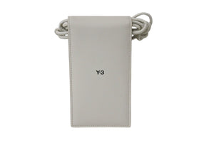 新品未使用 Y-3 ワイスリー Adidas アディダス PHONE CASE スマートフォンケース ポーチ IJ9902 レザー ホワイト 中古 4c072596