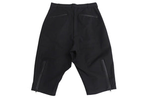 Y-3 ワイスリー サルエル ワイド パンツ 七分丈 サンプル ブラック コットン アディダス 撥水加工 ロゴ ボトムス サイズM 美品 中古 4c072598