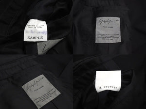 新品同様 YOHJI YAMAMOTO ヨウジヤマモト テーラードジャケット サンプル品 HC-J23-100・2-3 JAPAN製 ブラック 中古 4c072602