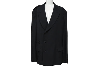 新品同様 YOHJI YAMAMOTO ヨウジヤマモト テーラードジャケット サンプル品 HC-J23-100・2-3 JAPAN製 ブラック 中古 4c072602