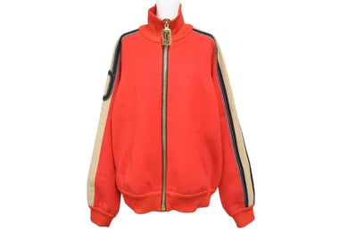 極美品 Marc Jacobs マークジェイコブス ジャケット ジャージ S-W21790283 カシミア レッド ベージュ ゴールド金具 サイズ0 中古 4c072603