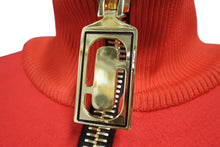 Load image into Gallery viewer, 極美品 Marc Jacobs マークジェイコブス ジャケット ジャージ S-W21790283 カシミア レッド ベージュ ゴールド金具 サイズ0 中古 4c072603