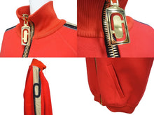 Load image into Gallery viewer, 極美品 Marc Jacobs マークジェイコブス ジャケット ジャージ S-W21790283 カシミア レッド ベージュ ゴールド金具 サイズ0 中古 4c072603