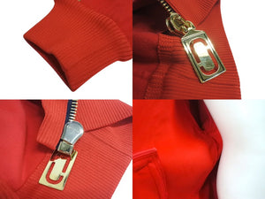 極美品 Marc Jacobs マークジェイコブス ジャケット ジャージ S-W21790283 カシミア レッド ベージュ ゴールド金具 サイズ0 中古 4c072603